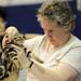 Loretta Baugh, a judge with the Cat Fanciers' Association, checks the eyes of Celine, a 4-month-old American Shorthair from Northville at the Cat Fanciers' Association Cat Show May 12. Angela J. Cesere | AnnArbor.com